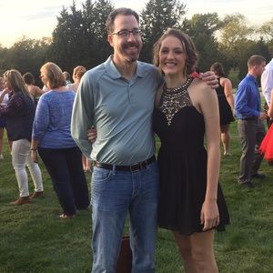 High neck B Darlin homecoming dress